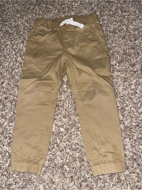 Cat & Jack Tan Jogger Pants with White Drawstring